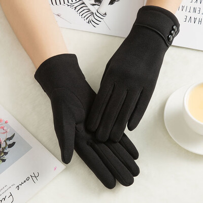 

New Fashion Winter Women Gloves Touch Screen Warm Thick Velvet Lady Full Finger Gloves