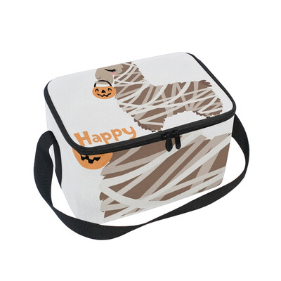 

ALAZA Lunch Box Insulated Lunch Bag Large Cooler Happy Llamaween Tote Bag