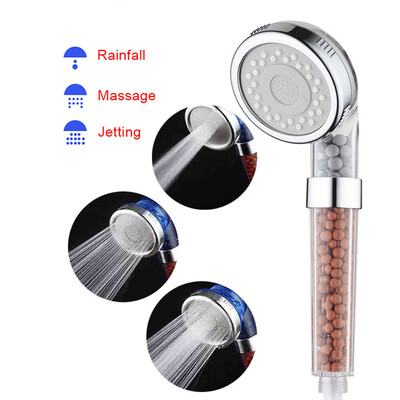 

Siaonvr Adjustable File Filter Shower Head Water Purifier Shower Silver