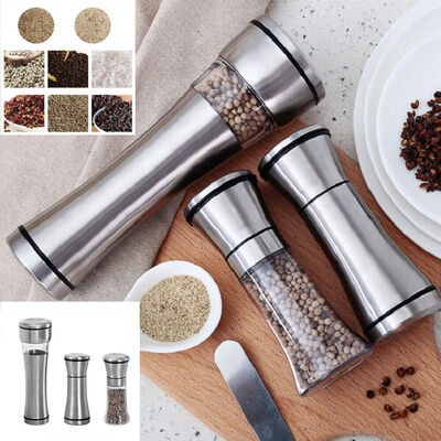 

Kitchen Stainless Steel Muller Manual Pepper Salt Spice Mill Grinder Tools