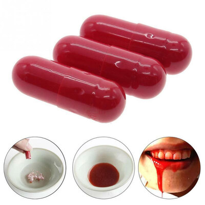 

Funny Horror Vampire Fake Blood Capsules Pill Joke Prank Trick Halloween Props