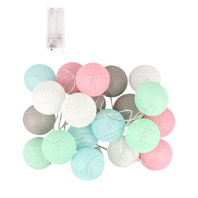 

Tailored 3Meters 20 Cotton Ball String Lights Fairy Hanging Wedding Bedroom Living Room