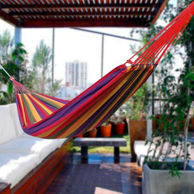 

Greensen Portable Canvas Single Hammock Garden Home Park Travel Camping