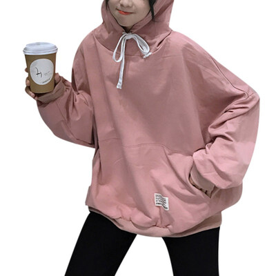 

Women Loose Hooded Long Sweater Casual Simple Warm Long Sleeve Hoodies