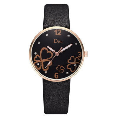 

Korean fashion print watch wish hot casual ultra-thin PU belt fashion watch retro watch