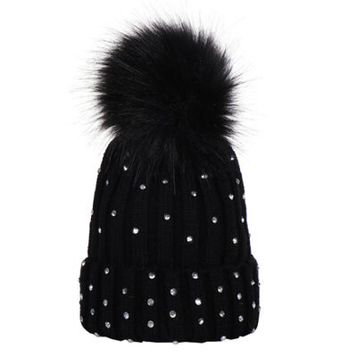 

Big Pompom Kids Baby Hat Winter Warm Knitted Girl Cap Bonnet Crochet Ball Beanie