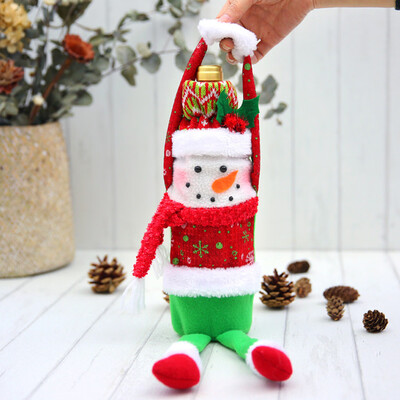 

Tailored Christmas Decoration Hand-made Coffee Wine Set Ornament Cover Wine Bottle