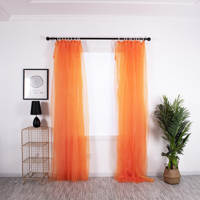 

Gobestart 2Pcs Sheer Curtain Tulle Window Treatment Voile Birthday Wedding Festive Decor