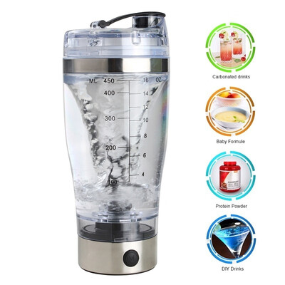 

Sports Electric Protein Mixer Shaker Shaking Cup Bottle Water Drinkware Tool 450ml