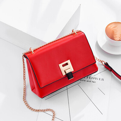 

Summer womens new fashion Korean version of the fashion chain bag single shoulder slanted bag lady square bag