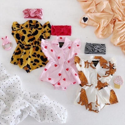 

US Baby Girl Infant Flower Blouse Romper Bodysuit Jumpsuit Outfit Clothes Summer