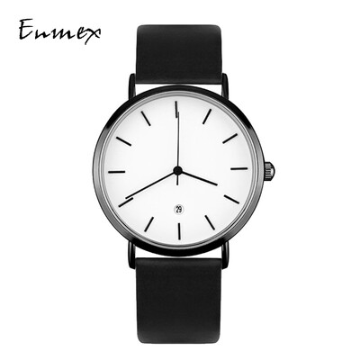 

Enmex Creative Design Thin Calendar Academic Style Mysterious Cold Temperament Watch