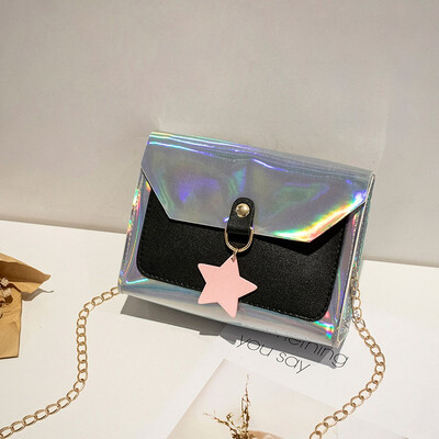 

Tailored Fashion Female Covered Crossbody Bag Coin Purse Mobile Phone Bag Laser Bag