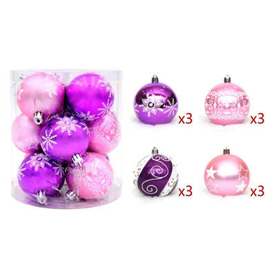 

Glitter Christmas Ball Set Hanging Christmas Tree Ornaments Painting Ball Xmas Decorations