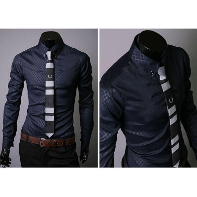 

Men Shirt Fashion Design South Korean Imports Of Foreign Trade Boutique Special Fabrics For Mens Long-sleeved Shirts