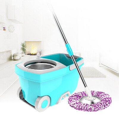 

Siaonvr New Upgraded Stainless Steel Microfiber 360 Rotating Mop And Bucket Floor Clean