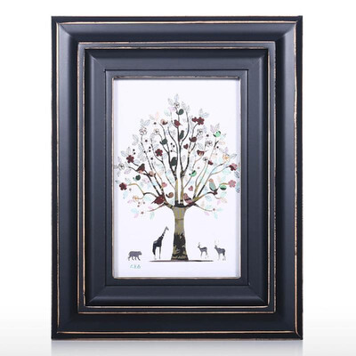 

Black Wood Photo Framework for Photo Display Tabletop Decoration Rustic Photo Framework 8X10