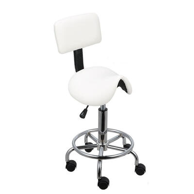 

Adjustable Hydraulic Swivel Saddle Stool SPA Salon Rolling Chair With Backrest