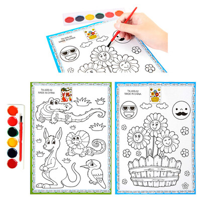 

Siaonvr 2 Pages Sun Flower Chick Style Drawing Childrens DIY Puzzle For Coloring Book