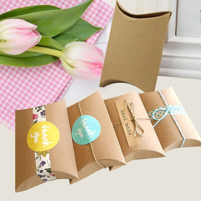 

FUNNYBUNNY Wedding Favor Box Cute Kraft Paper Pillow Party Favour Gift Candy Bag