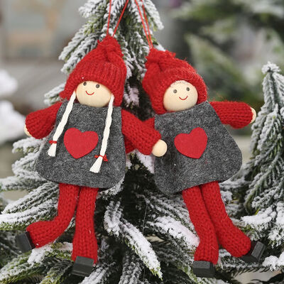 

2 PCS Christmas Doll Pendant Xmas Tree Hanging Ornament Christmas Home Decoration