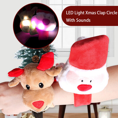 

Siaonvr 2Pack LED Light Glow Clap Circle Pat Hand Ring Bracelet Christmas Dazzling Toy