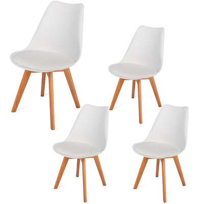 

4PCS Fashion Dining Chair Stool Kitchen Home Office Exhibition Soft Padded Seat
