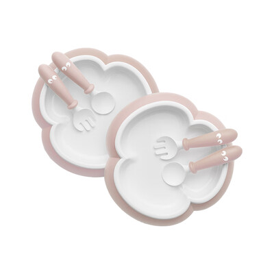 

BabyBjorn baby plate childrens tableware Sweden imported clover plate net red light pink