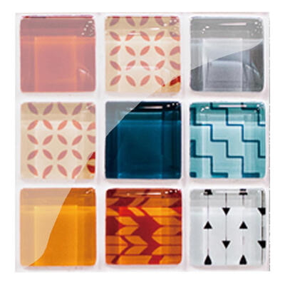 

19pcs Mosaic Tile Wall Sticker PVC Waterproof Tiles Decals Kitchen Decor