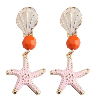

Summer Beach Women Shell Starfish Ball Drop Dangle Stud Earrings Jewelry Gift