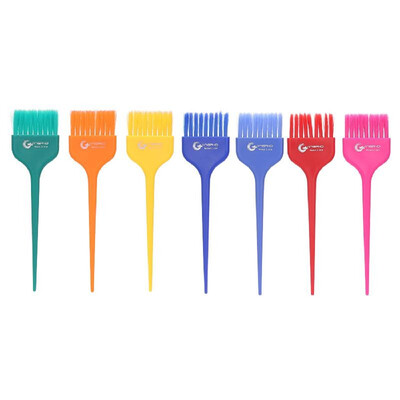 

7 pcs Hair Coloring Combs Hair Dye Color Brush Set Salon Hair Coloring Tool Variety Color Highlight Tint Brushes Combs Set with So