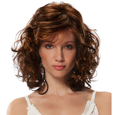 

Gold Fluffy Slim Face Wig
