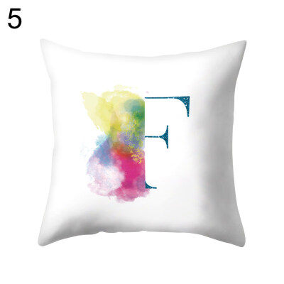 

Colorful Capital Letter Throw Pillow Case Sofa Bed Cushion Cover Home Car Decor