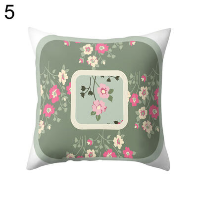 

Splicing Color Flower Square Throw Pillow Case Cushion Cover Bedding Articles