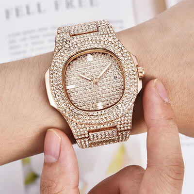 

New Arrival Women Luxury Watch Stainless Steel Quartz Wristwatch Lady Bling Crystal Diamond Watches For Woman Clock Relogio