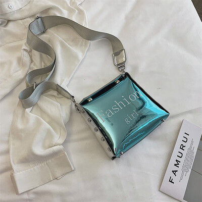 

Ins popular mirror wide-band small-party bag womens new2019 Korean-style one-shoulder one-shoulder one-shoulder one-should