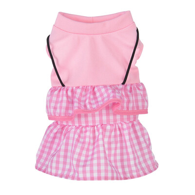 

Pet Summer Plaid Dress Sweet Japanese style Princess Dress Breathable pet clothes Costume for Chihuahua Yorkie Puppy