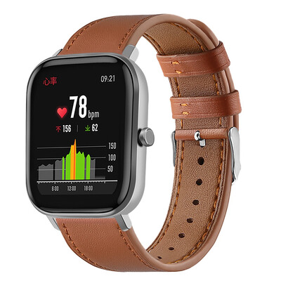 

ECSEM Leather Band Compatible with Amazfit GTS Smartwatch for Men&Women 55-80inch