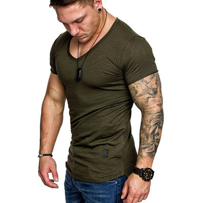 

NEW Mens Short Sleeve T Shirt Basic Tee Solid White Casual Tops Cotton T-Shirt