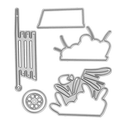

6pcsSet DIY Car Flowers Metal Cutting Dies for Scrapbook Embossing Stencil