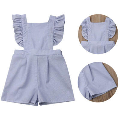 

Newborn Toddler Baby Girl Ruffle Cotton Romper Jumpsuit Outfit Clothes 6M-3Y