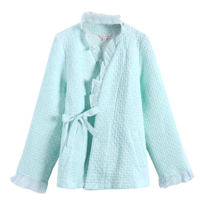 

Toponeto Long Sleeves Thickened Breathable Warm Padded Cotton For Ladies Pajamas