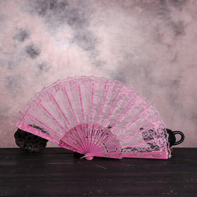 

Siaonvr Best Chinese Style Dance Wedding Party Lace Silk Folding Hand Held Flower Fan