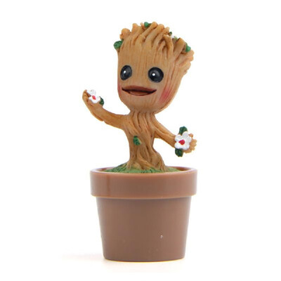 

Cute Tree Action Figures Miniature for Diy Garden Landscape Ornament Lovely Treeman Figures in Galaxy Guard Gardening Decoration A