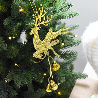 

Gobestart Merry Christmas Party Ornament Flower Bell Household elk Garden Home Decor