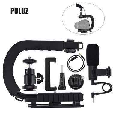 

PULUZ U-Shaped Camera Bracket Portable Handheld Video Handle DV Bracket Stabilizer Kit for All SLR Cameras&Home DV Camera