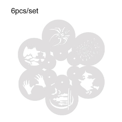 

6pcsset Cake Cookie Stencil Mold Heart Flower Words Fondant Set for Wedding Cake Side Decoration Mould Baking Pastry Spray Tool
