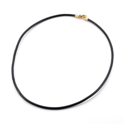 

Leather Cord Necklace Makings with 304 Stainless Steel Lobster Claw Clasps Golden Black 184"468cm 3mm