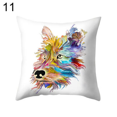 

Multi-Color Animal Face Square Throw Pillow Case Cushion Cover Bedding Articles