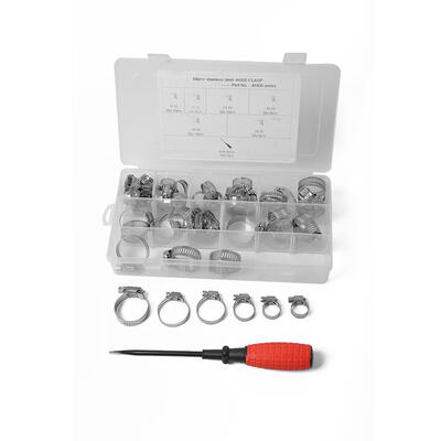 

54pcs Stainless Steel Hose Clamps Worm Drive Fuel Pipe Water Tube Clips